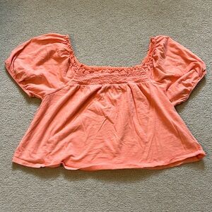 American Eagle orange cropped T-shirt
